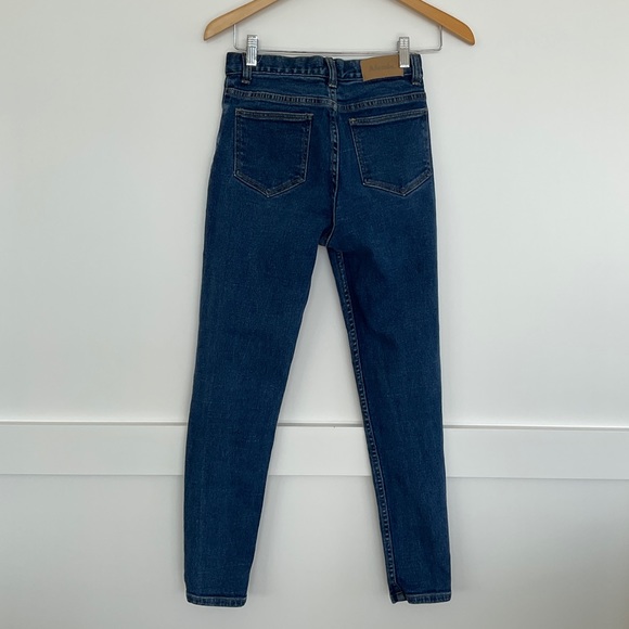 Afends Dark Wash Junky Skinny Mid Rise Jeans - Picture 3 of 8